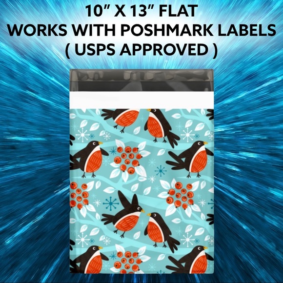 25 10X13 Birds And Berries Poly Mailers CLEARANCE - Picture 4 of 7